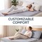 Best Choice Products 4in Thick Folding Portable Gray Mattress Topper w/ Carry Case, Washable Cover